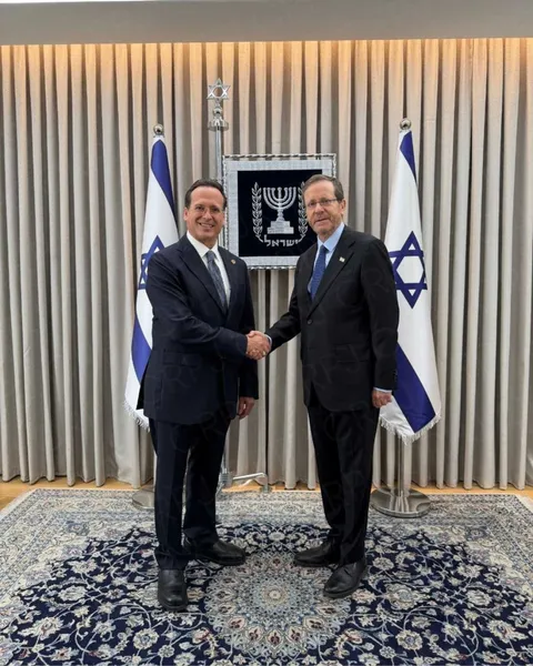 El Dr. José Benjamín Pérez Matos mantuvo una reunión protocolar con el presidente Isaac Herzog en la Casa de Gobierno de Israel