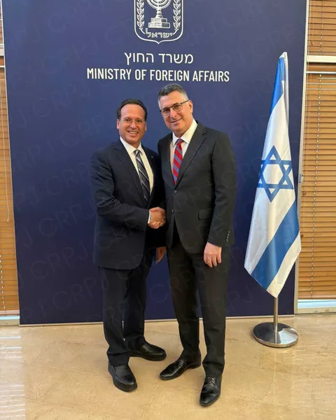 Gideon Sa'ar Recibió Al Dr José Benjamín Pérez Matos En La Sede Del Ministerio De Relaciones Exteriores De Israel